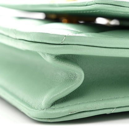 Quilted Lambskin Wallet Bag - Green