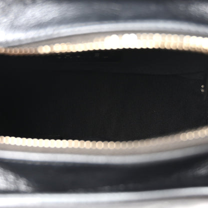 Small Quilted Calfskin Hobo Bag - Grey