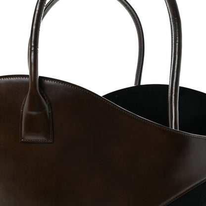 Large Calfskin Suede Tote Bag - Brown