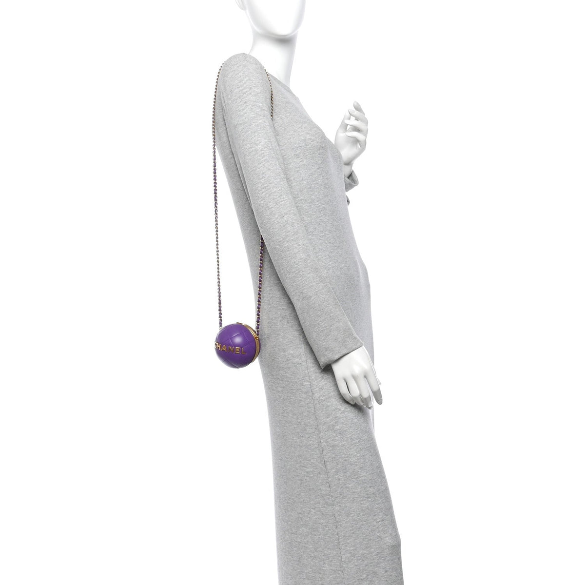 Lambskin Clutch Bag - Purple