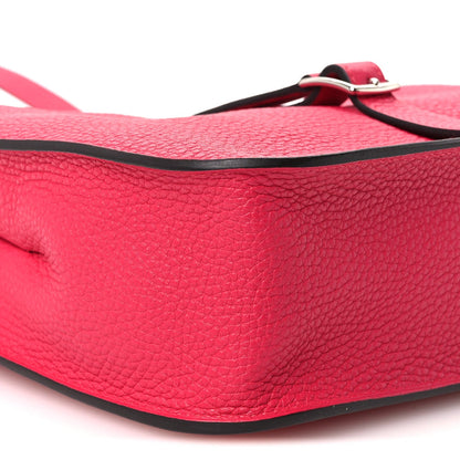 Taurillon Clemence Halzan 25 Rose Shocki Handbag