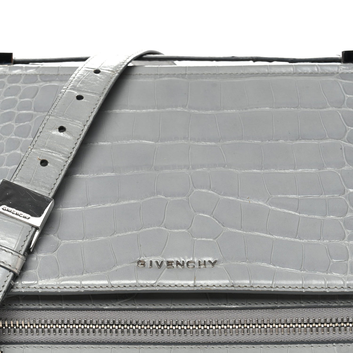 Medium Calfskin Crossbody Bag - Grey