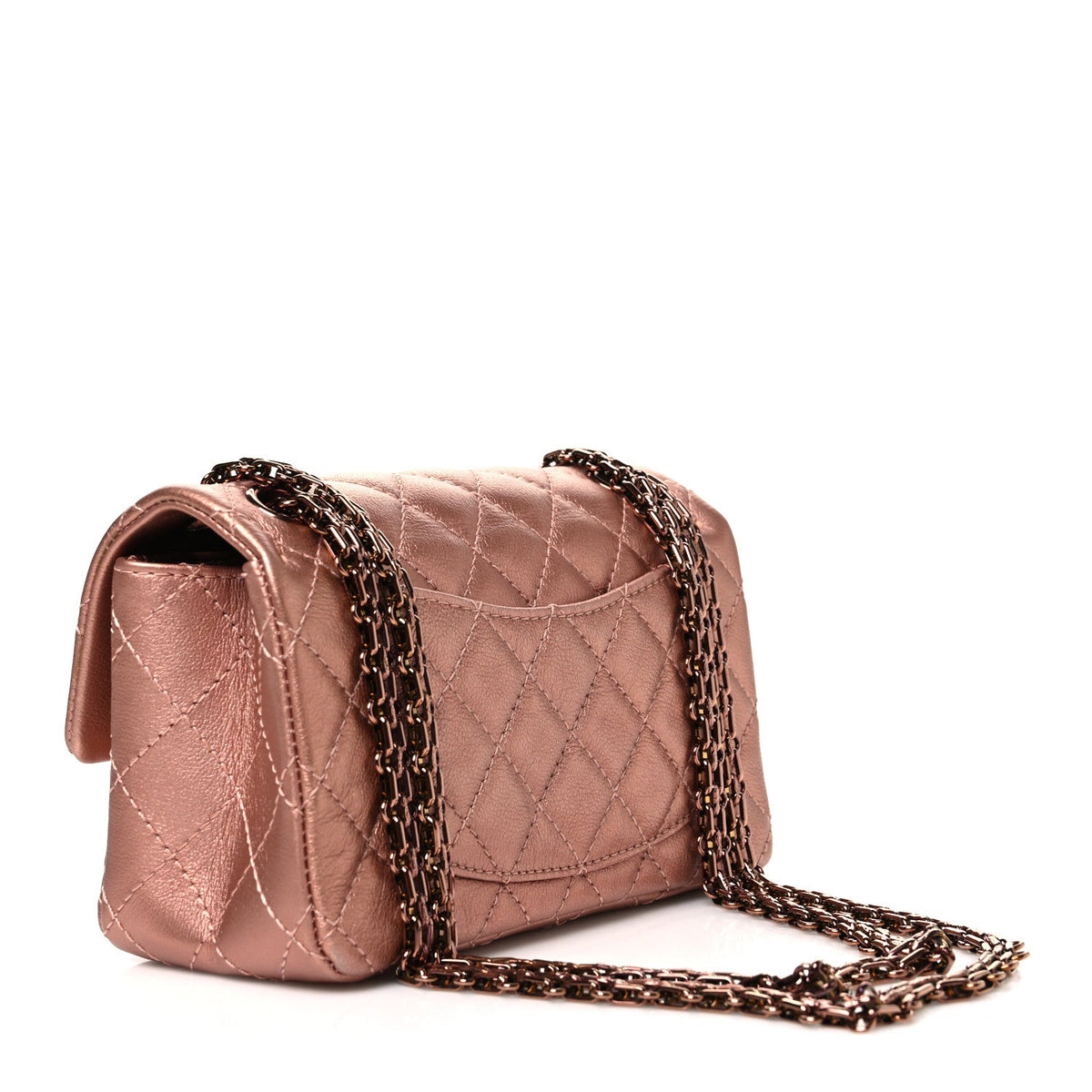 Mini Quilted Calfskin Flap Shoulder Bag - Pink