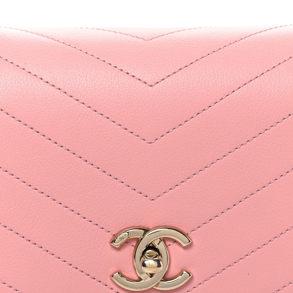 Small Calfskin Flap Shoulder Bag - Pink