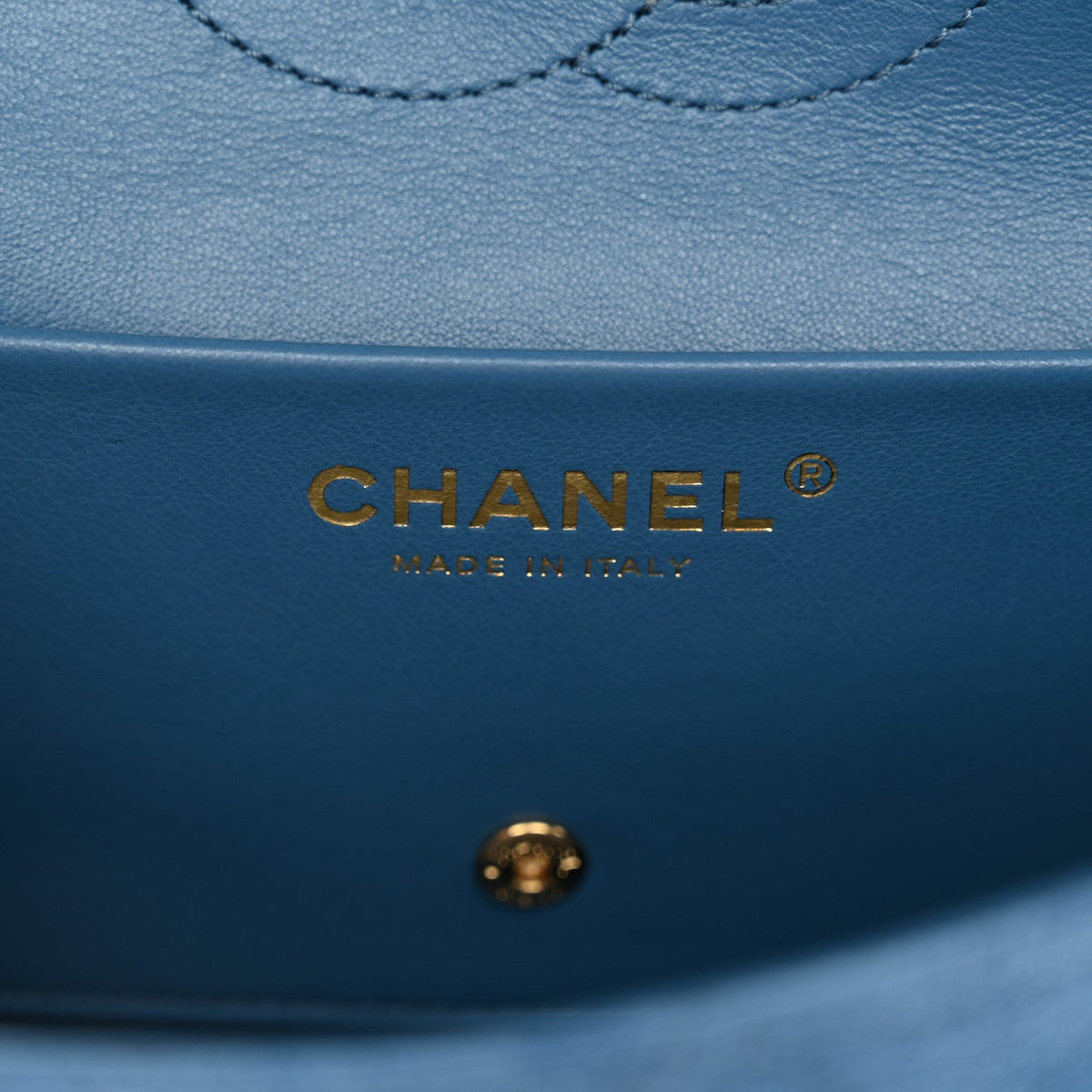 Mini Calfskin Suede Flap Shoulder Bag - Blue