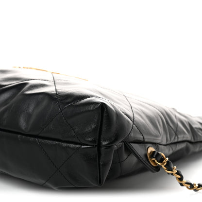 Quilted Calfskin Backpack - Black