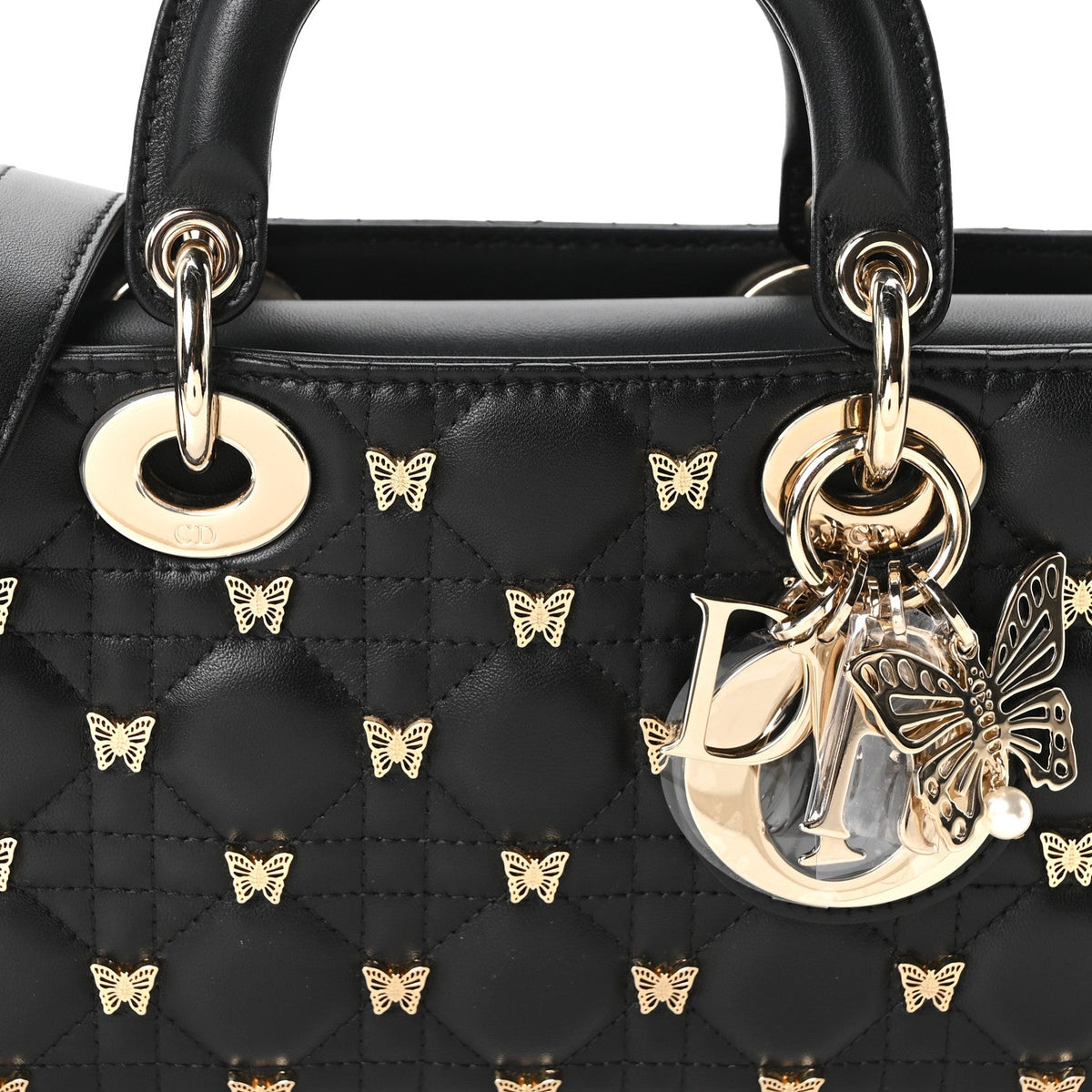 Lambskin Handbag - Black