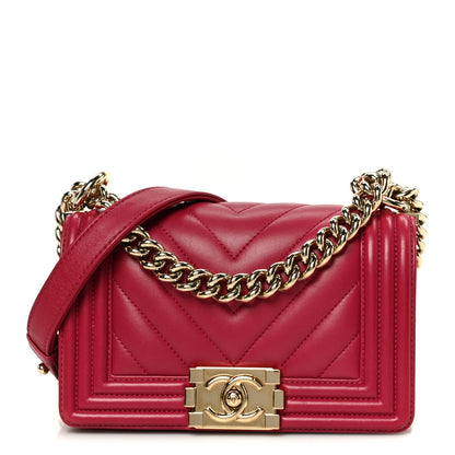 Small Quilted Lambskin Flap Shoulder Bag - Pink