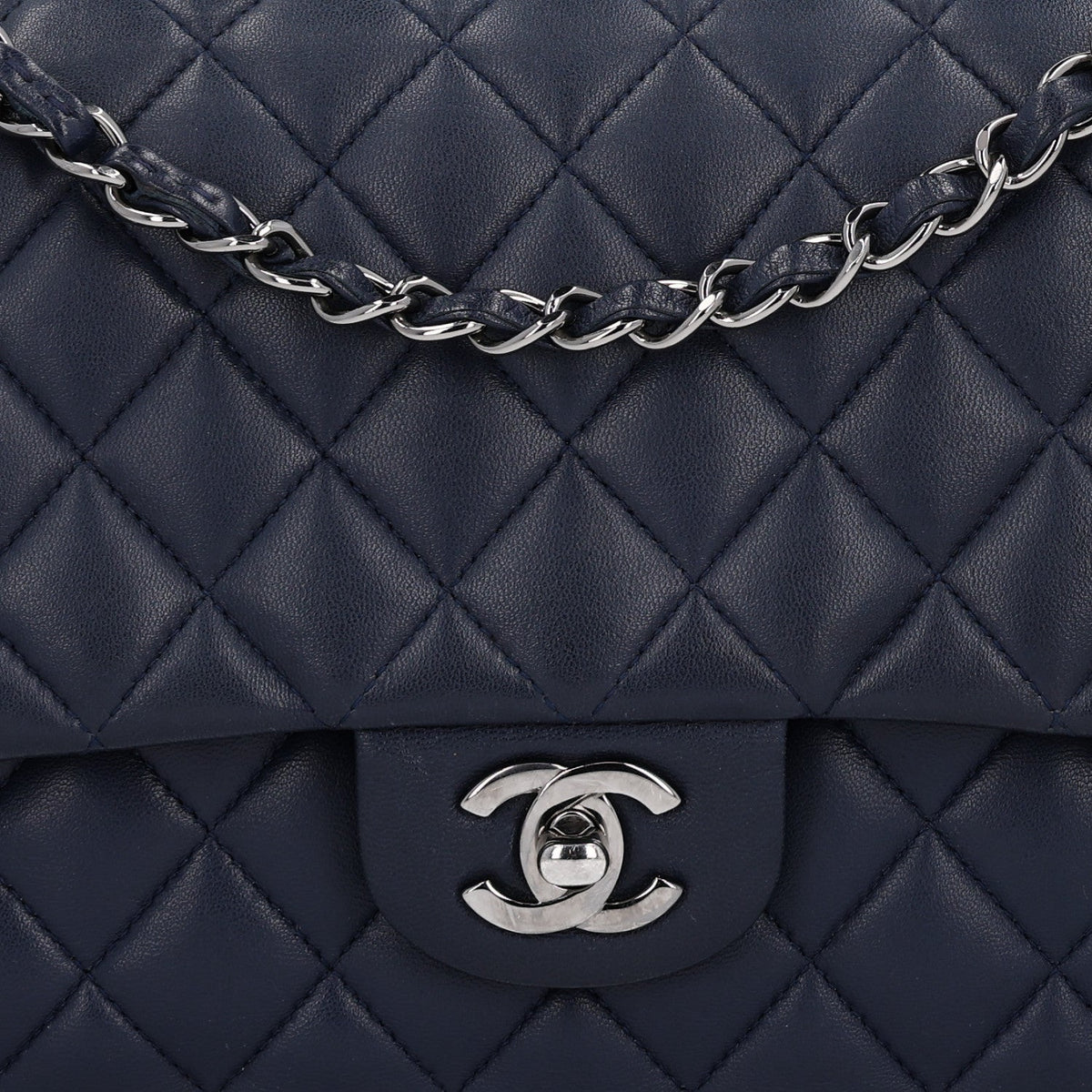 Medium Quilted Lambskin Flap Shoulder Bag