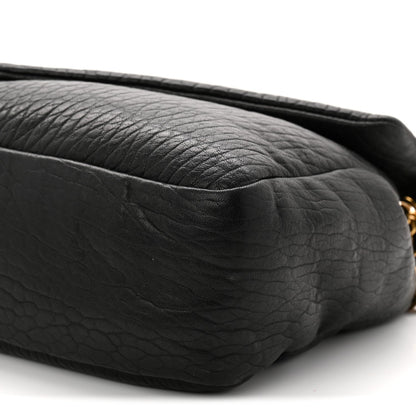 Large Lambskin Handbag - Black