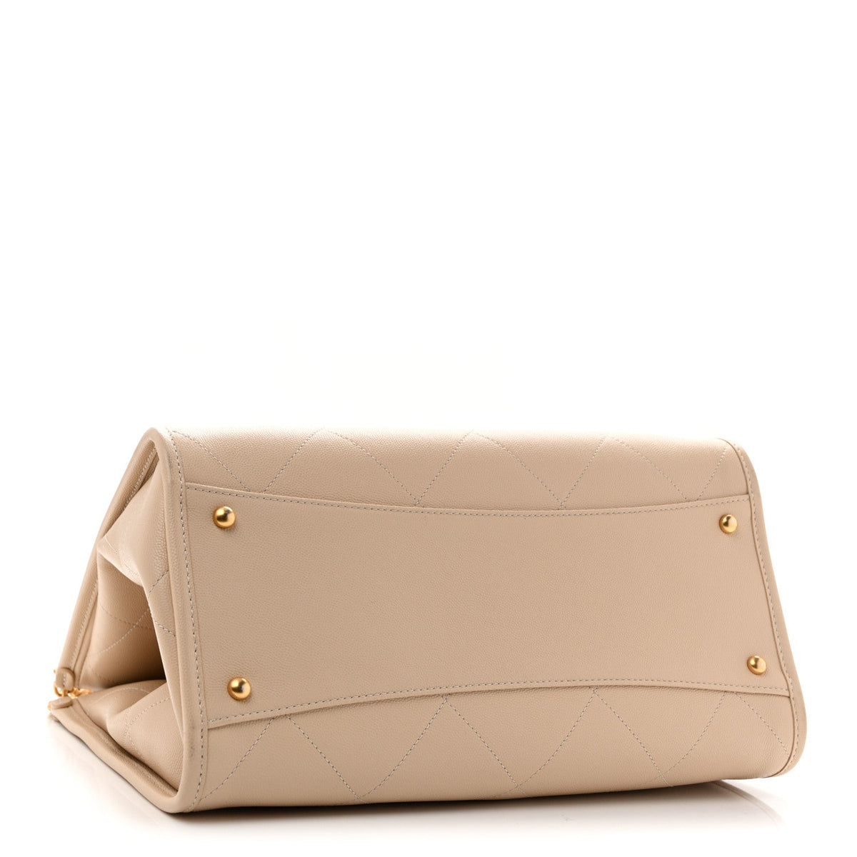 Large Caviar Tote Bag - Beige