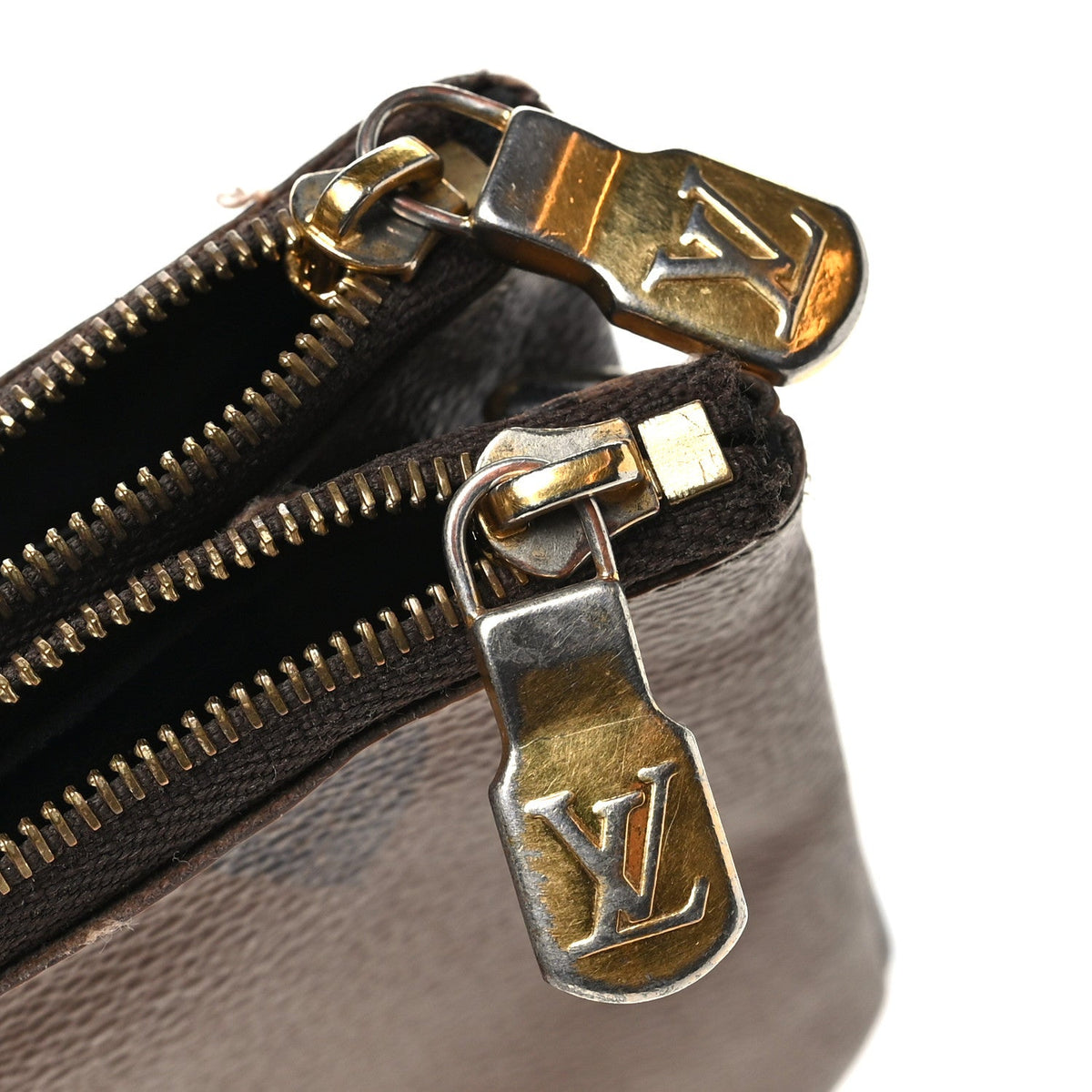 Reverse Monogram Giant Double Zip Pochet Handbag