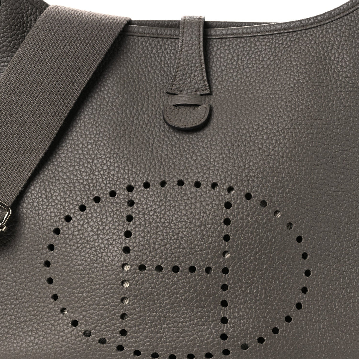 Taurillon Clemence Evelyne Iii Pm Etain Handbag