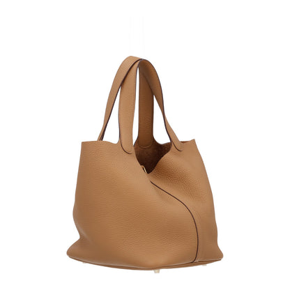 Taurillon Clemence Picotin Lock Mm Biscu Handbag