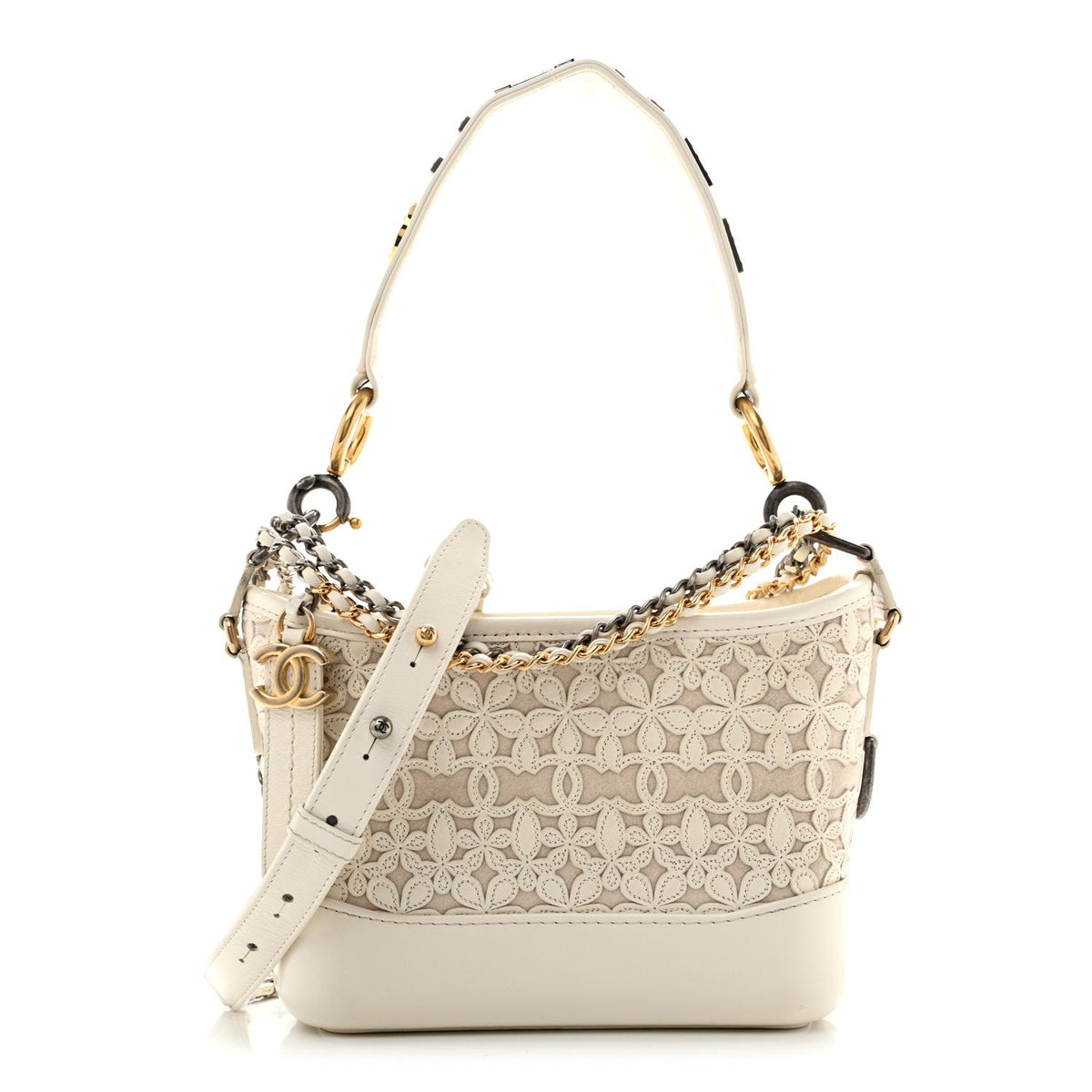 Small Calfskin Hobo Bag - White