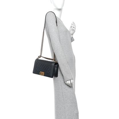 Medium Quilted Caviar Flap Shoulder Bag