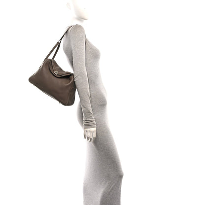 Taurillon Clemence Lindy 30 Etoupe Handbag