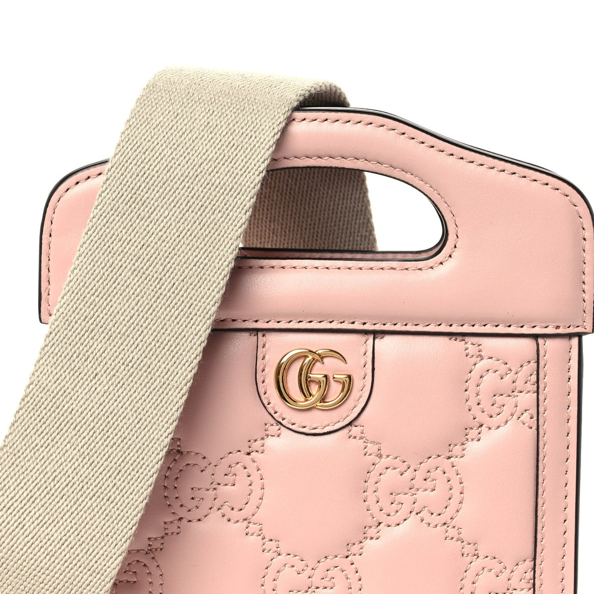 Mini Calfskin Crossbody Bag - Pink
