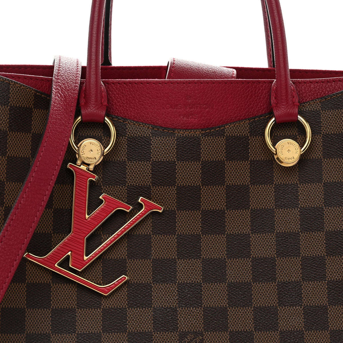 Damier Ebene Lv Riverside Lie De Vin Handbag