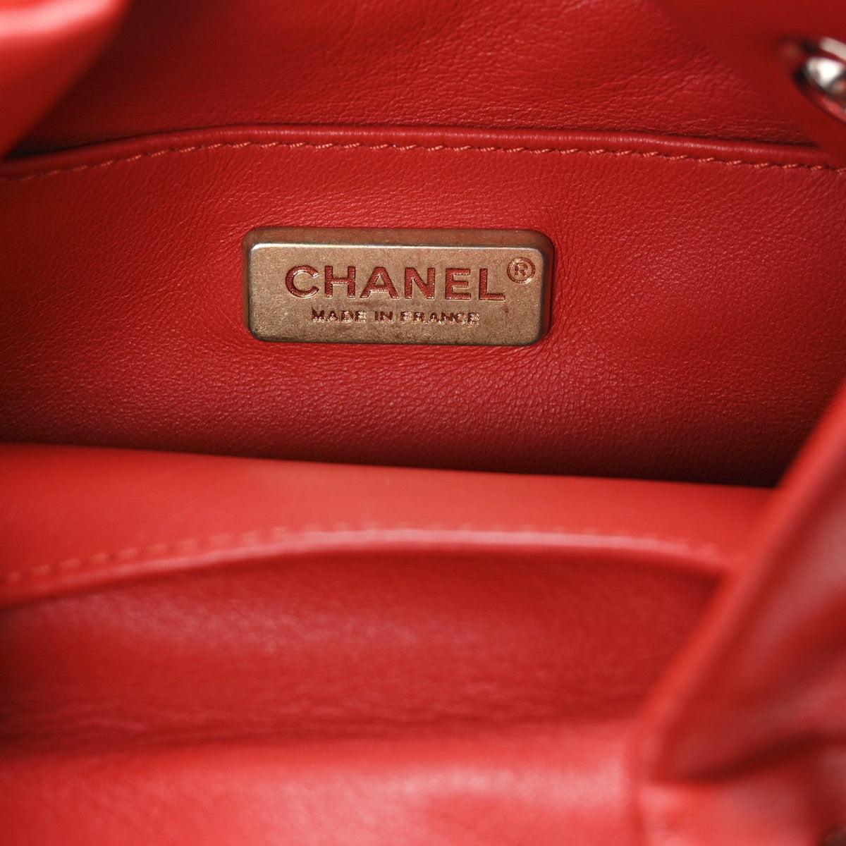 Calfskin Bucket Bag - Red