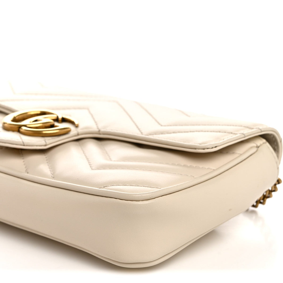 Mini Calfskin Shoulder Bag - White
