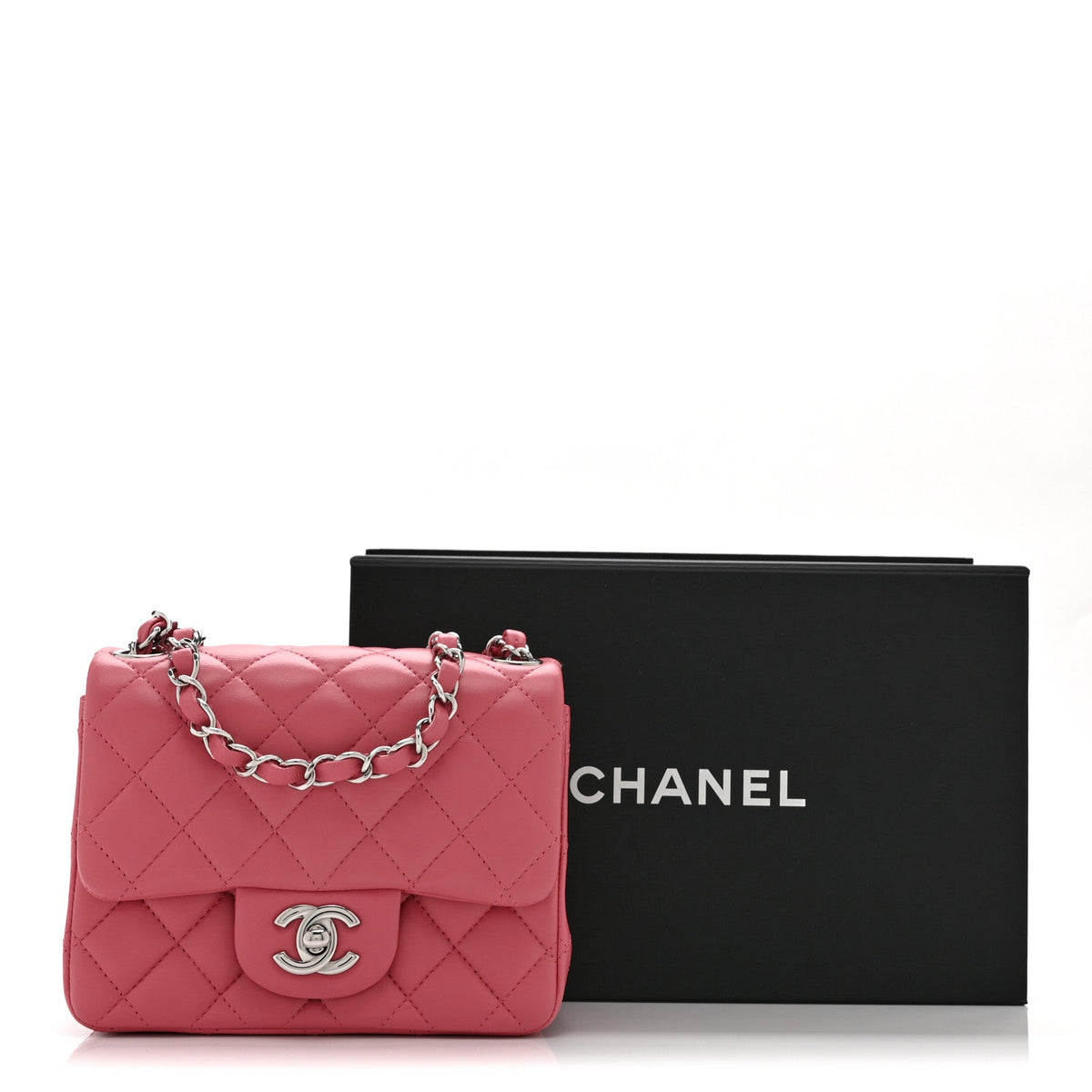 Mini Quilted Lambskin Flap Shoulder Bag - Pink