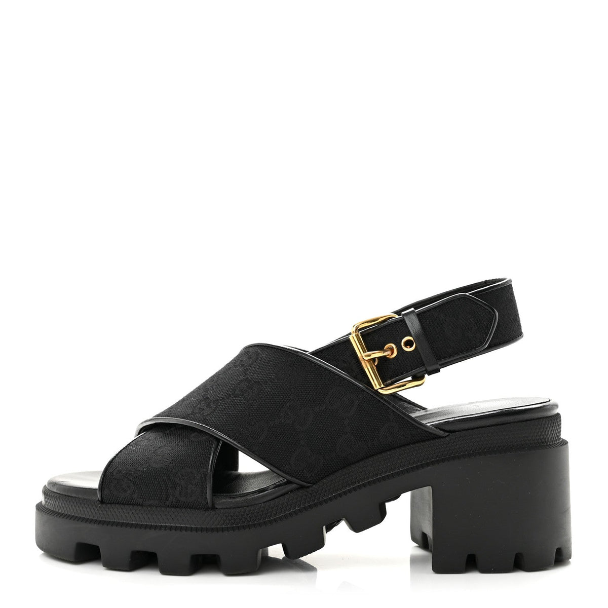 Monogram Granada Kid Trip /72Mm Lug Sole Sandals Black