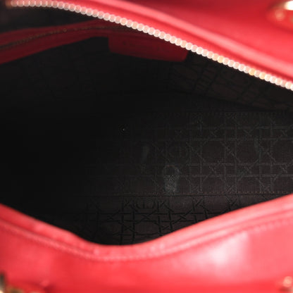 Large Lambskin Handbag - Red