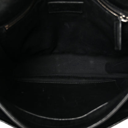 Medium Calfskin Satchel Bag - Black
