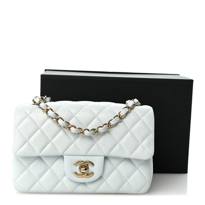 Mini Quilted Lambskin Flap Shoulder Bag - Tan