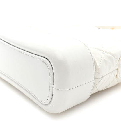 Small Quilted Calfskin Hobo Bag - White