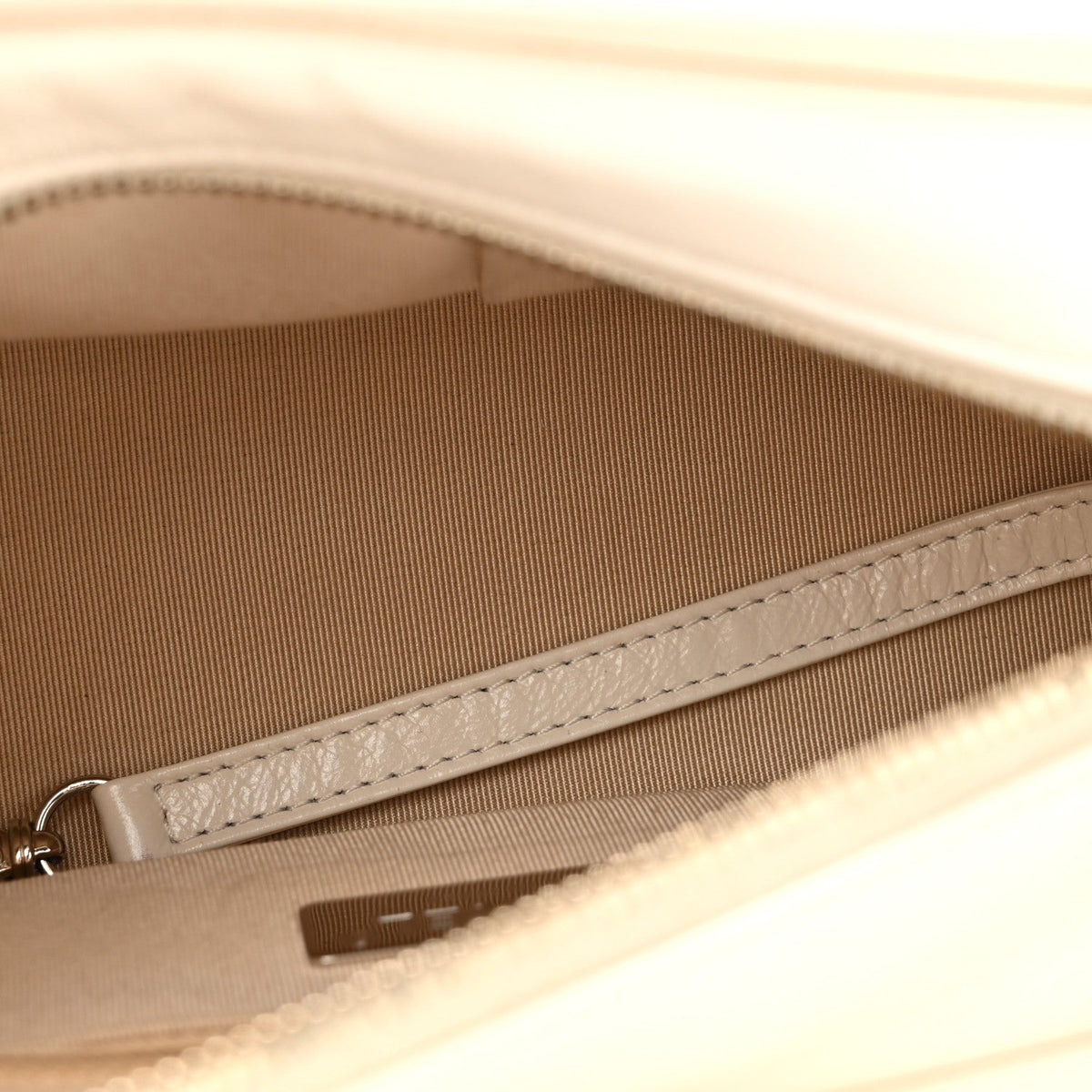 Small Calfskin Hobo Bag - White