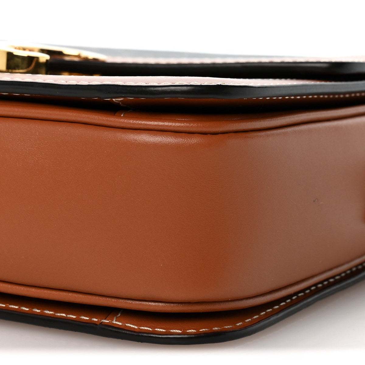 Calfskin Canvas Handbag - Tan