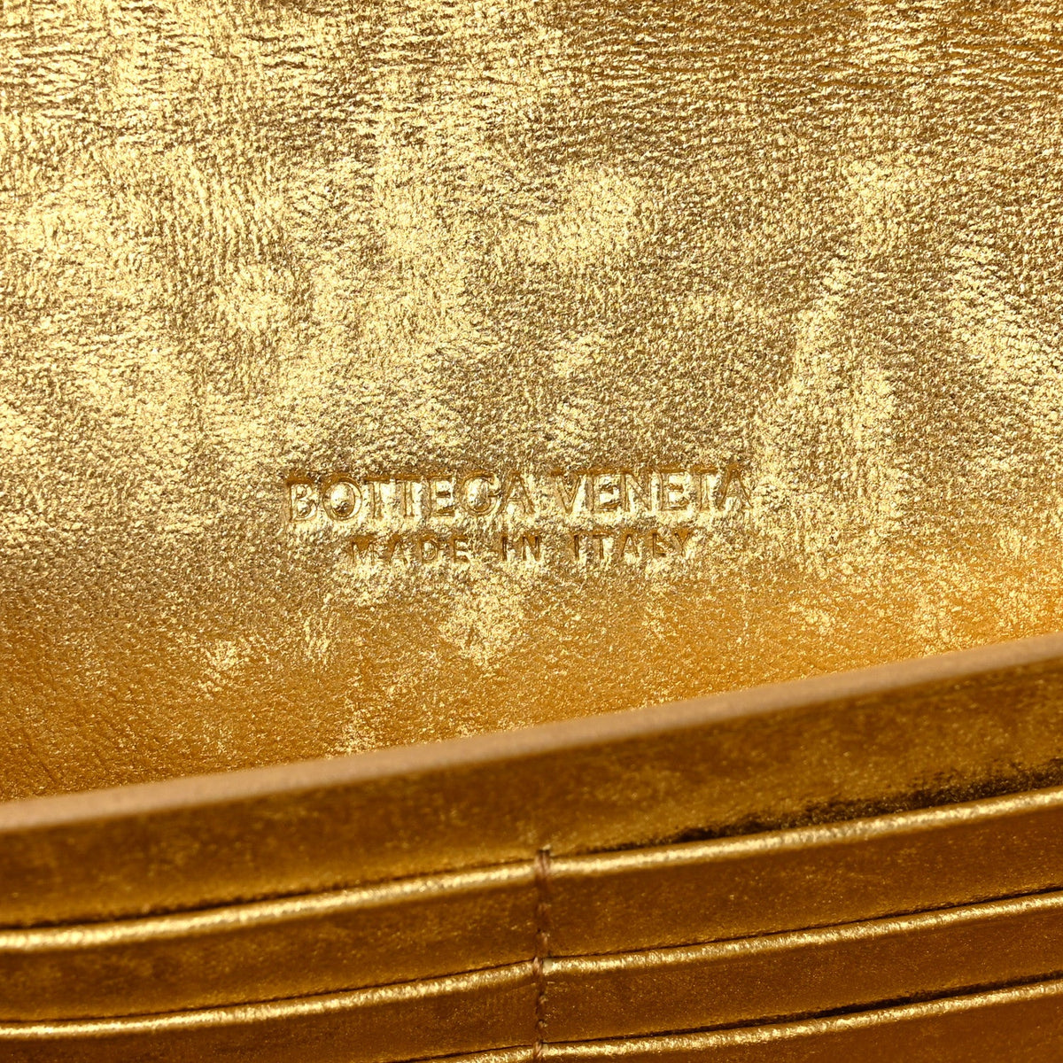 Lambskin Clutch Bag - Gold