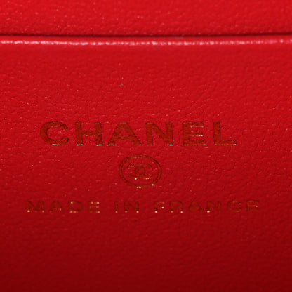 Quilted Caviar Handbag - Red