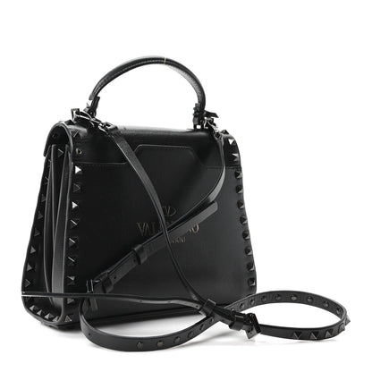 Small Calfskin Flap Shoulder Bag - Black