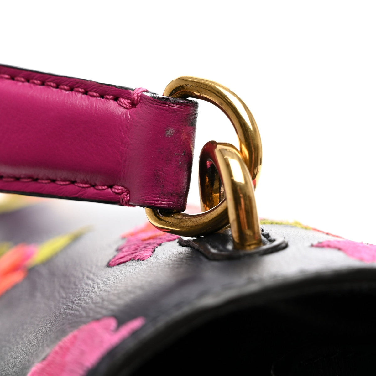 Calfskin Satchel Bag - Red