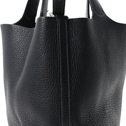 Taurillon Clemence Picotin Lock 18 Pm Bl Handbag