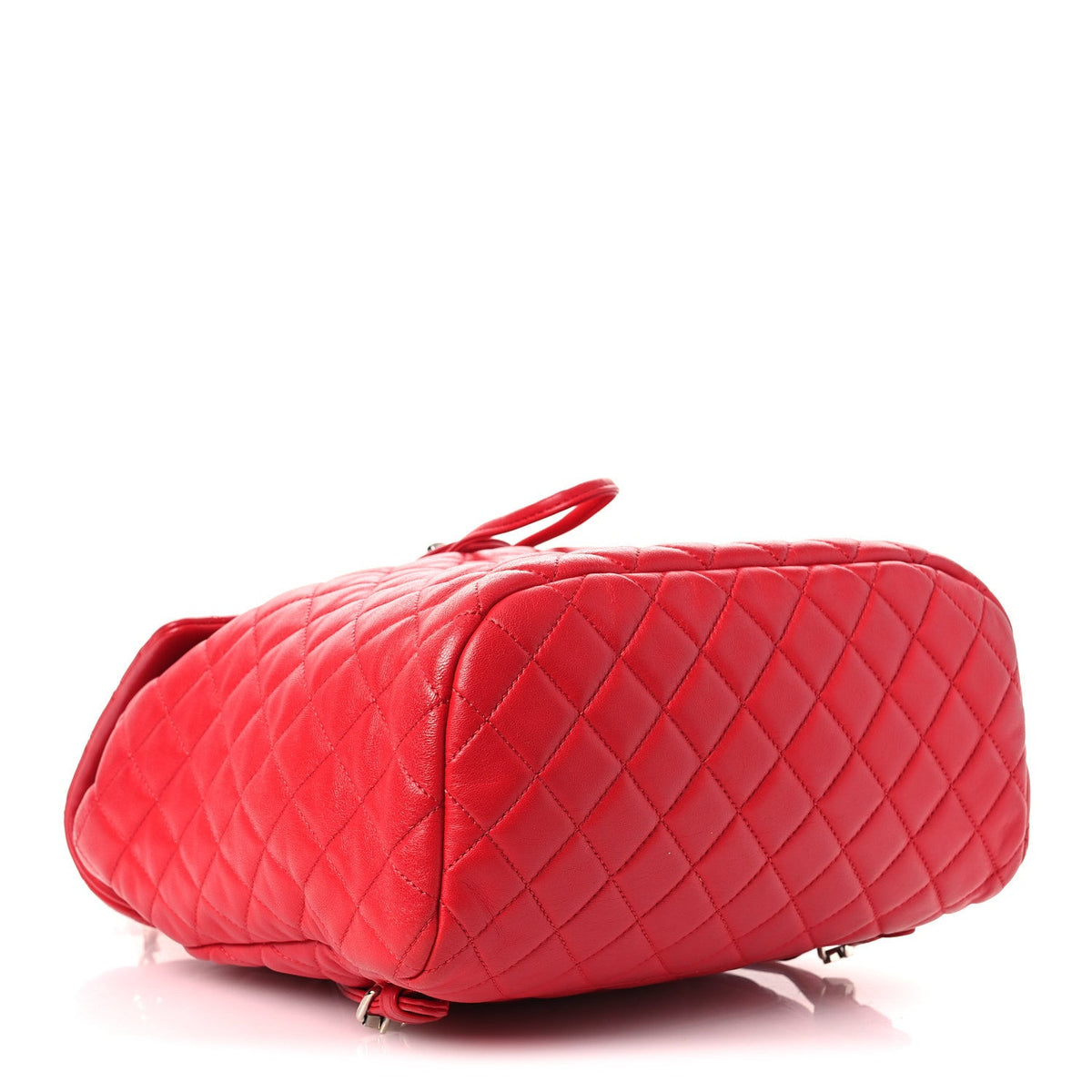 Large Quilted Lambskin Backpack - Red
