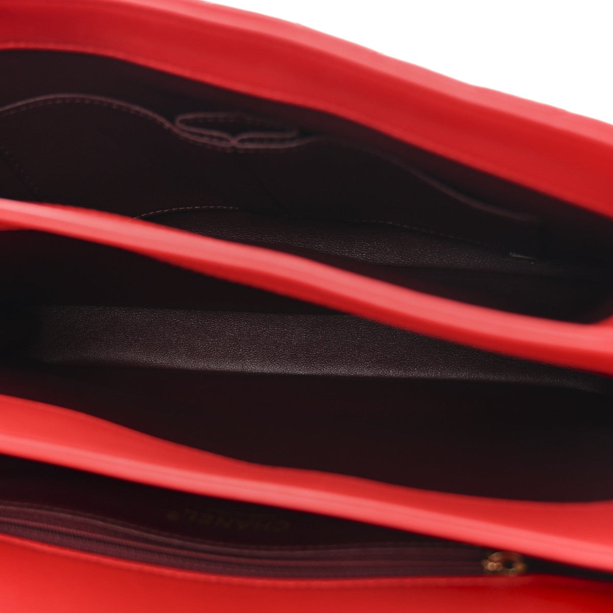 Medium Quilted Lambskin Flap Shoulder Bag - Red