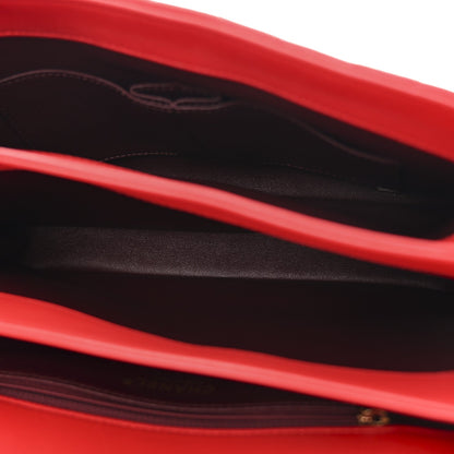 Medium Quilted Lambskin Flap Shoulder Bag - Red