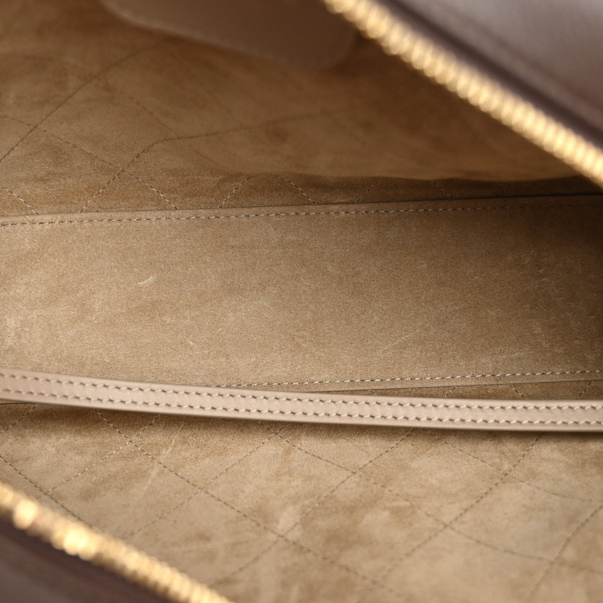 Large Calfskin Handbag - Brown