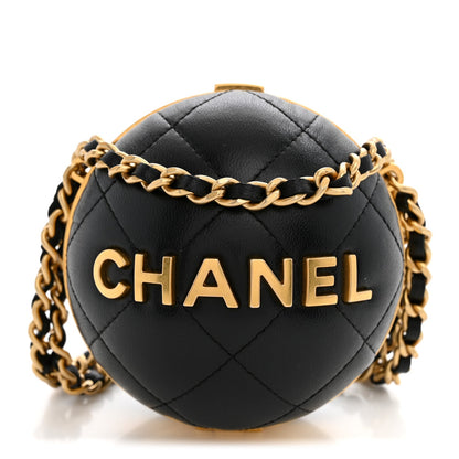 Quilted Lambskin Clutch Bag - Black