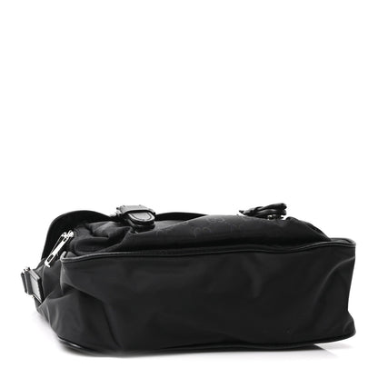 Nylon Flap Shoulder Bag - Black