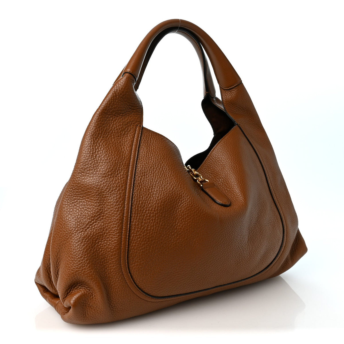 Maxi Calfskin Shoulder Bag - Brown