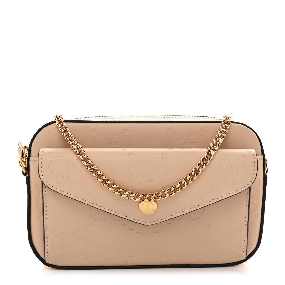 Mini Calfskin Wallet Bag - Beige
