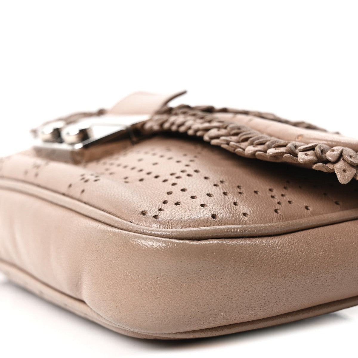 Lambskin Flap Shoulder Bag - Beige