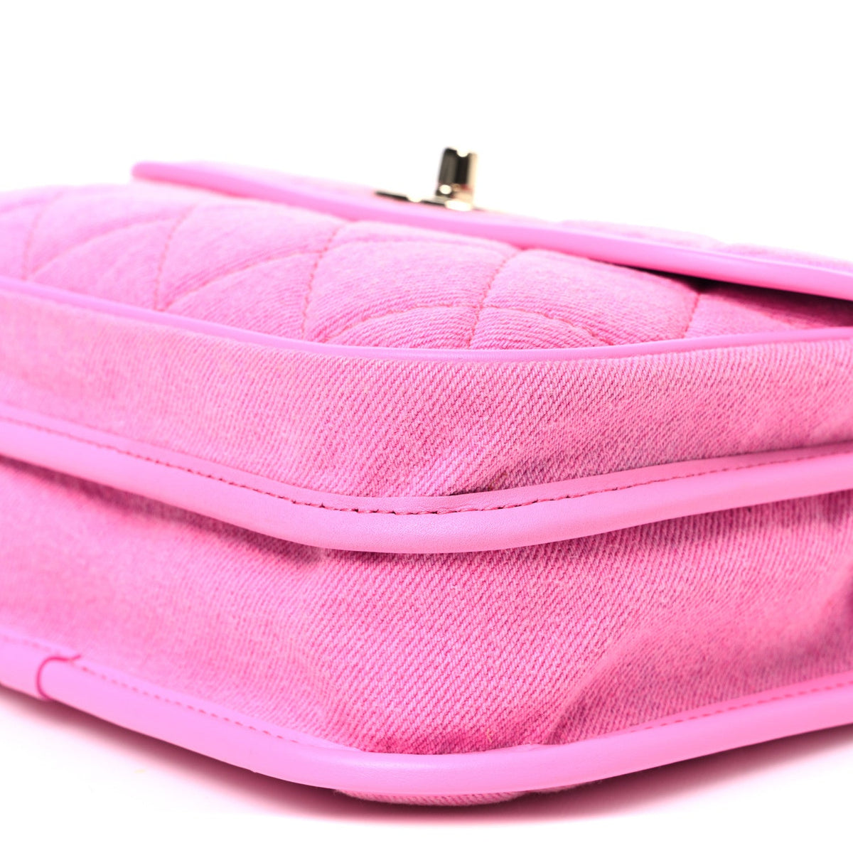 Small Quilted Flap Shoulder Bag - Pink