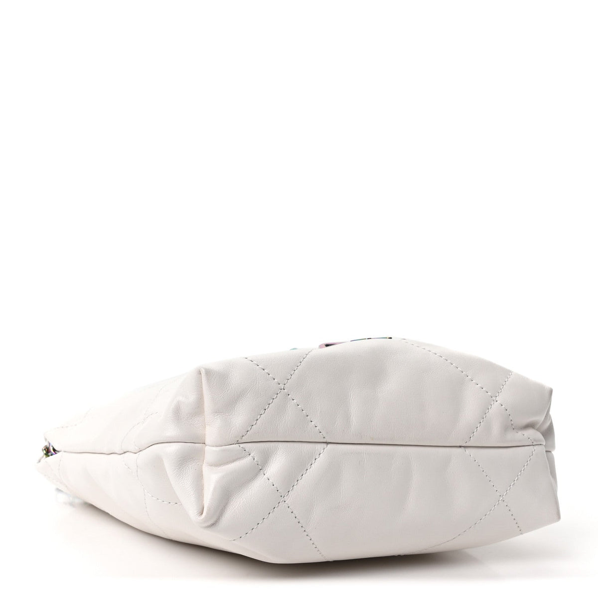 Mini Quilted Calfskin Handbag - White