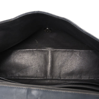 Quilted Lambskin Flap Shoulder Bag - Grey